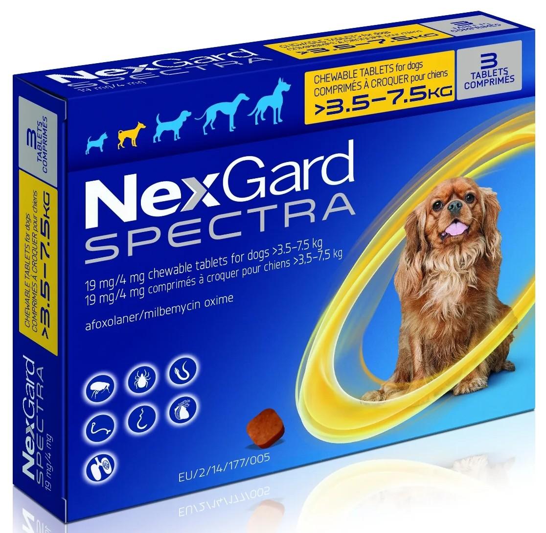 NEXGARD SPECTRA 3.5-7.5 კგ წონის ძაღლებისათვის
