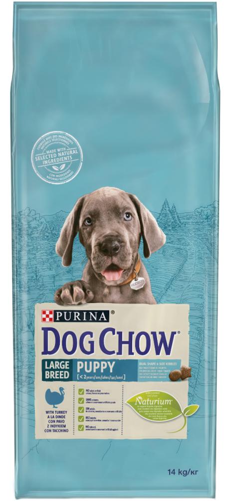 DOG CHOW დიდი ჯიშის ლეკვი ინდაური, 14 კგ