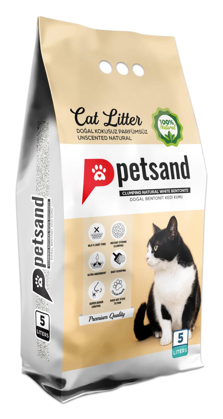 კატის ქვიშა PETSAND-უსუნო-5ლ