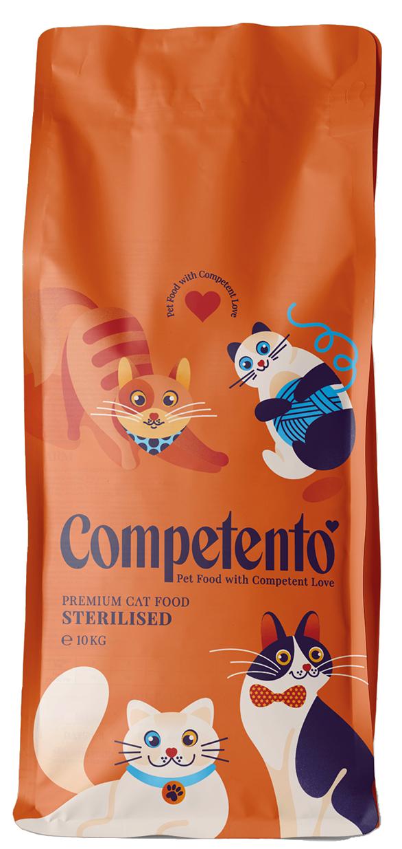 Competento-ყველა ჯიშის სტერილური კატებისთვის ქათმით 10კგ