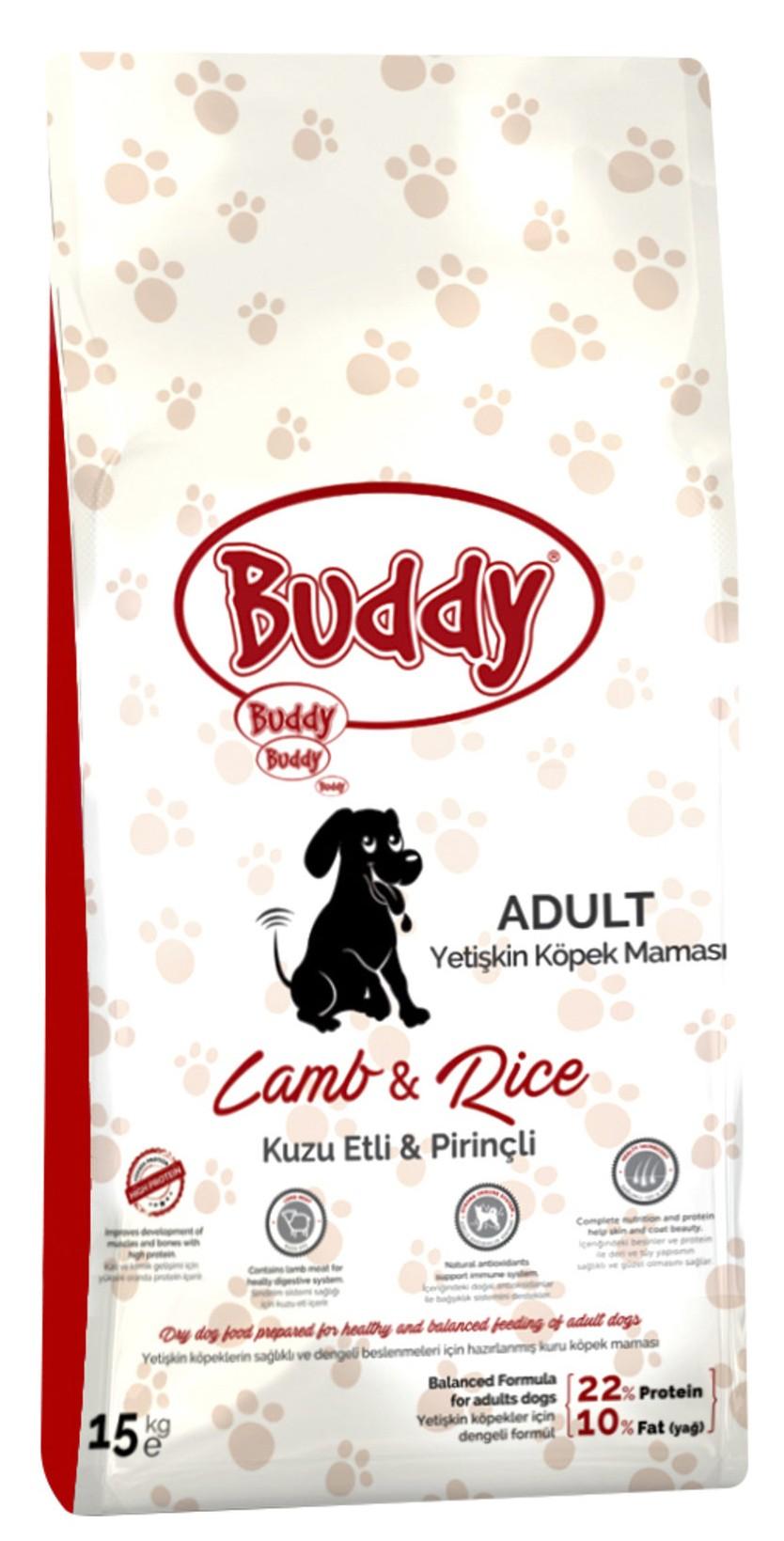 BUDDY -ზრდასრული ძაღლის საკვები ბატკნით 15კგ
