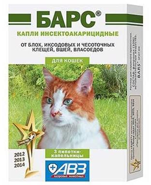 ბარსი კატის ანტიპარაზიტული წვეთები