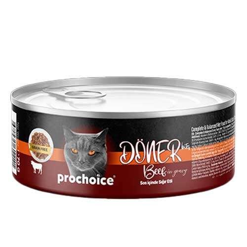 PROCHOICE DONER BITES-ზრდასრული კატის სველი საკვები საქონლით 70გ