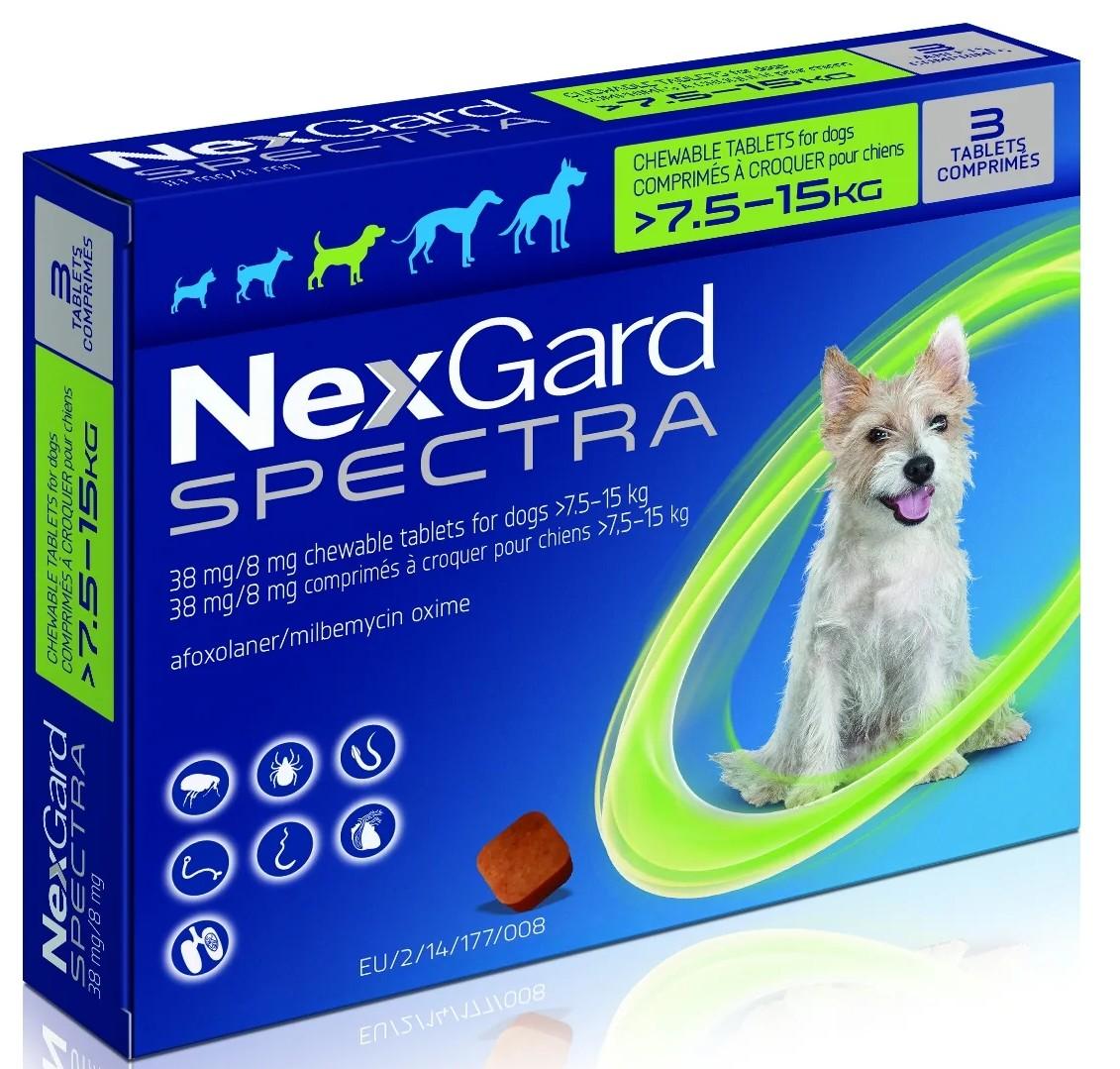 NEXGARD SPECTRA 7.5-15 კგ წონის ძაღლებისათვის